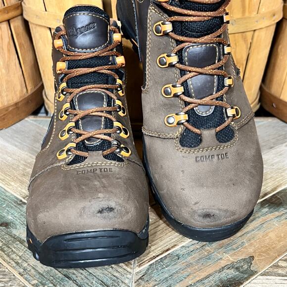 Danner Vicious 4.5" Brown Orange GTX Waterproof Safety Toe Work Boots Men Size 9 - Picture 9 of 12